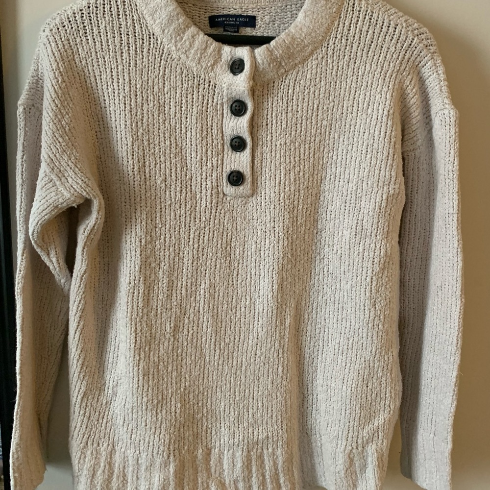 AEO Cozy Cream Sweater